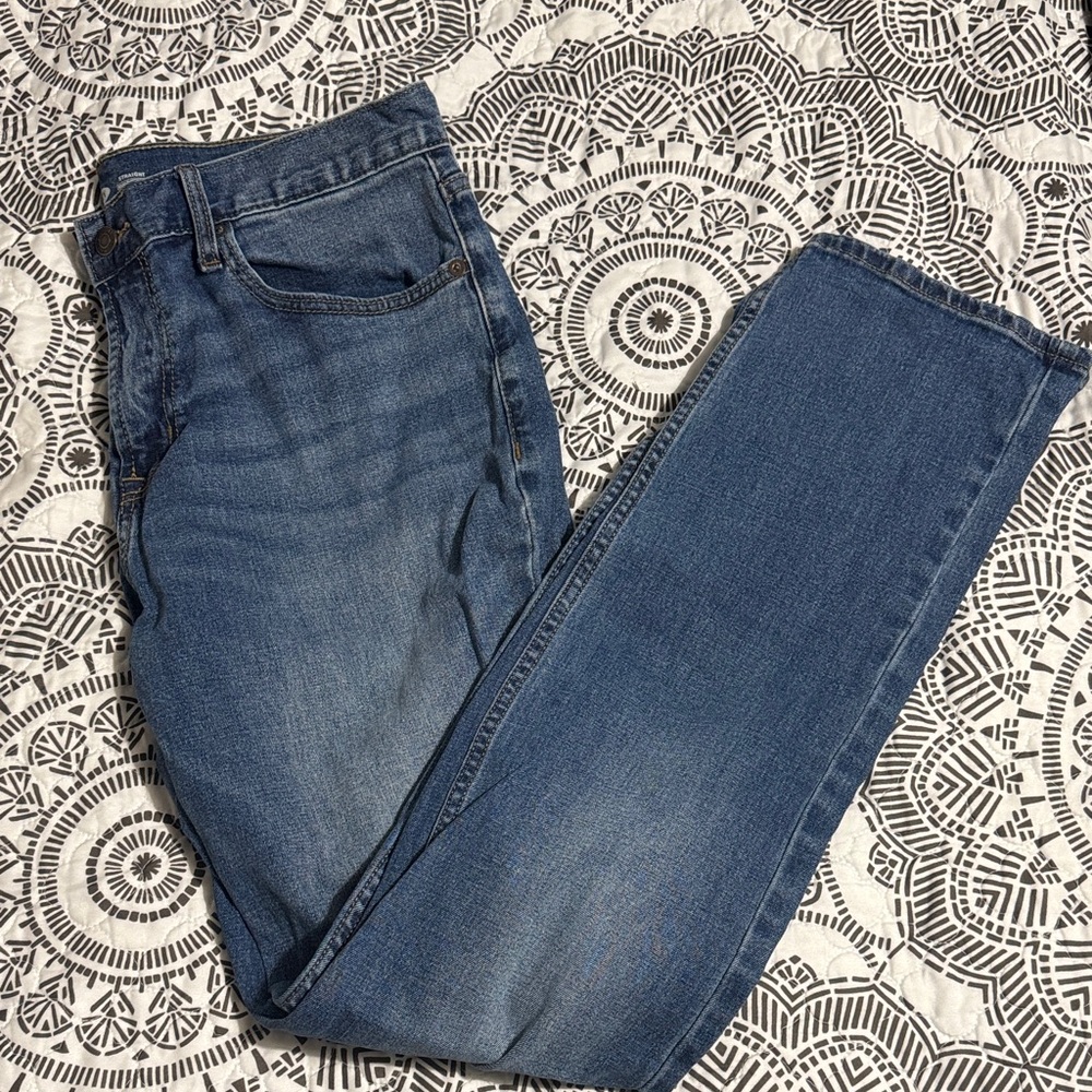 Old Navy Men's Straight Built in Flex Blue Jeans